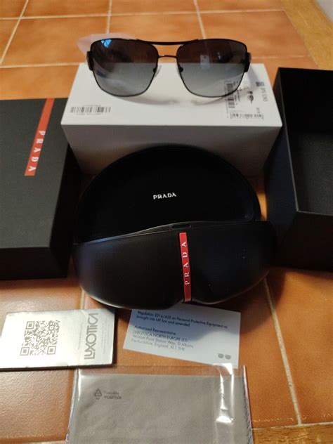 Prada Linea Rossa Men's PS 53NS Sunglasses Black/Polar Grey 